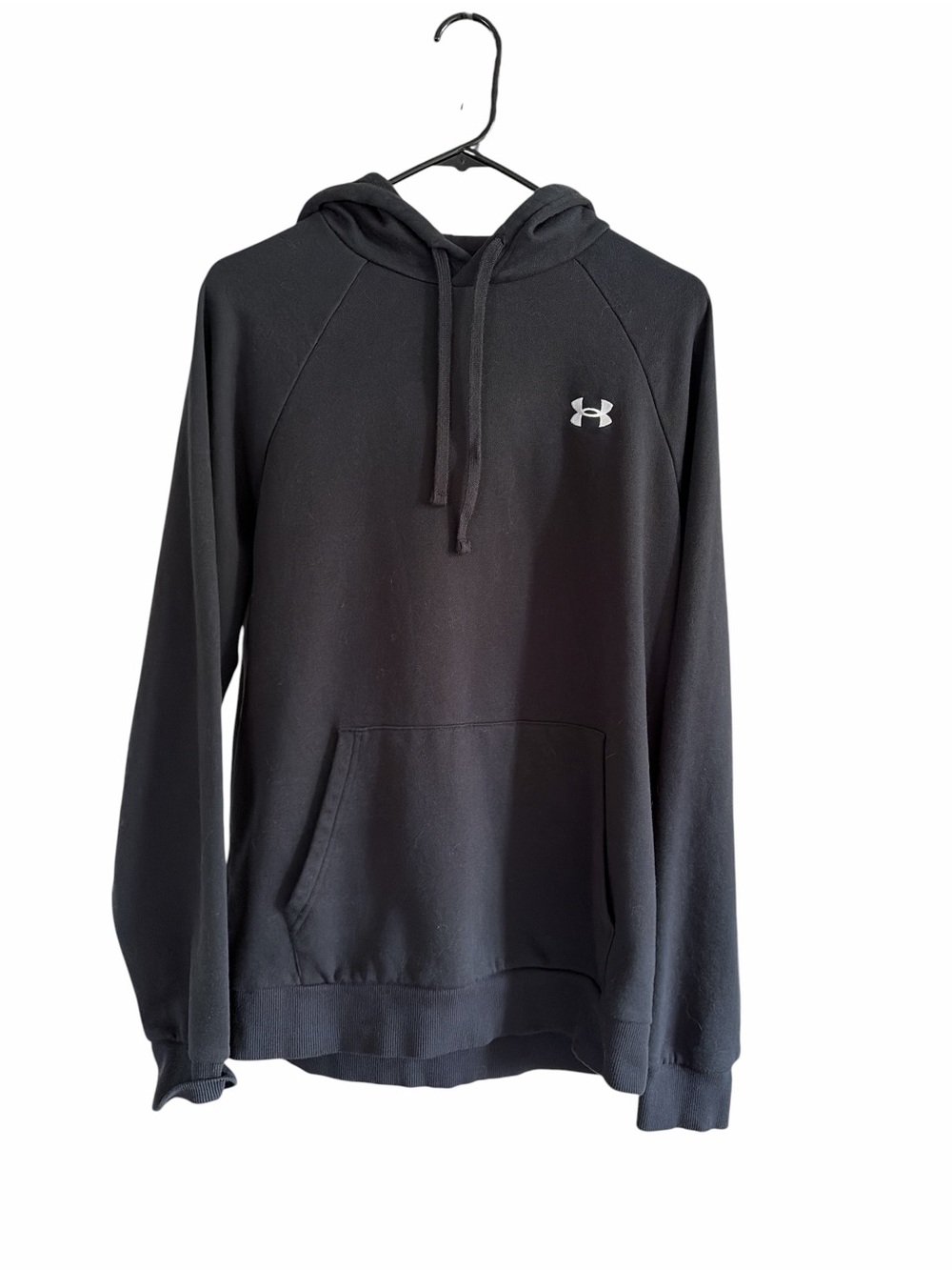 Under Armour Black Pullover Hoodie with White Logo